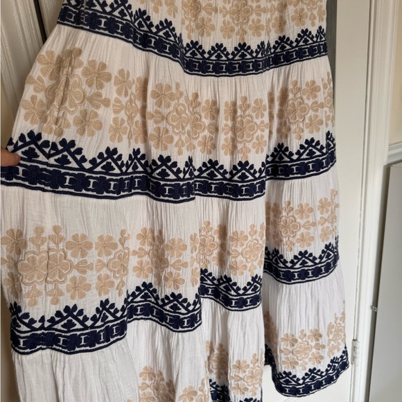 Figue Betty Embroidered Maxi Dress Cottagecore Boho Coastal - Picture 12 of 14